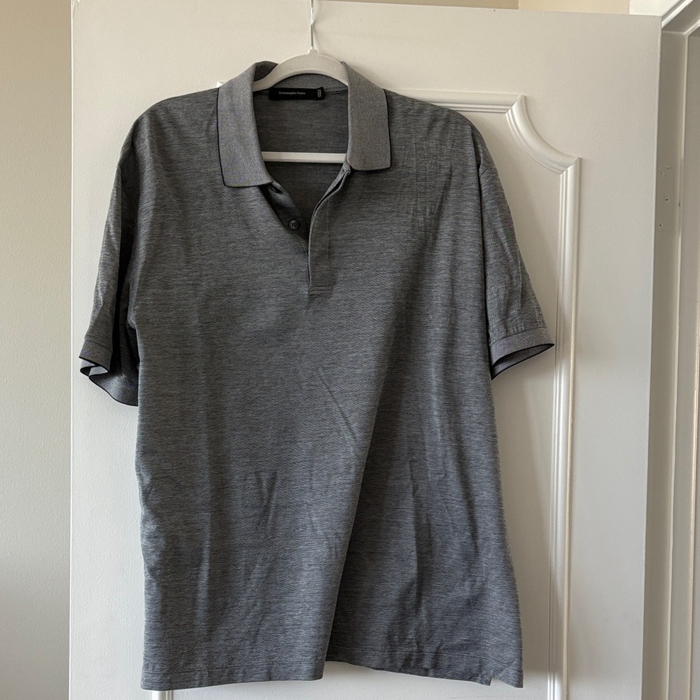 Ermenegildo Zegna Black and White Men's Shirt
